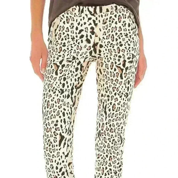 atm Leopard Print Ankle Crop Slim Pants Size 2 - Picture 2 of 14